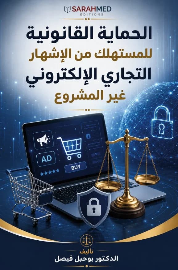 غلاف — الحماية القانونية للمستهلك من الإشهار التجاري الإلكتروني غير المشروع.