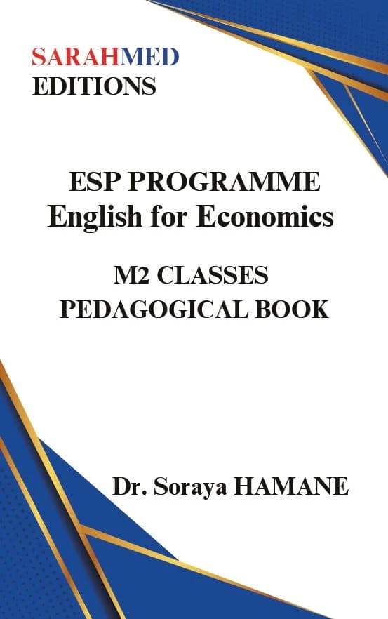 غلاف — ESP PROGRAMME English for Economics - M2 CLASSES PEDAGOGICAL BOOK