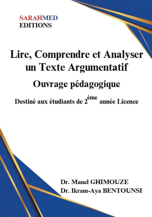 غلاف — LECTURE ET ETUDE DE TEXTES Ouvrage pédagogique destiné aux étudiants de 1ère année Licence