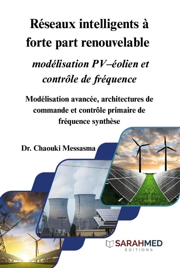 غلاف — Réseaux intelligents à forte part renouvelable : modélisation PV–éolien et contrôle de fréquence